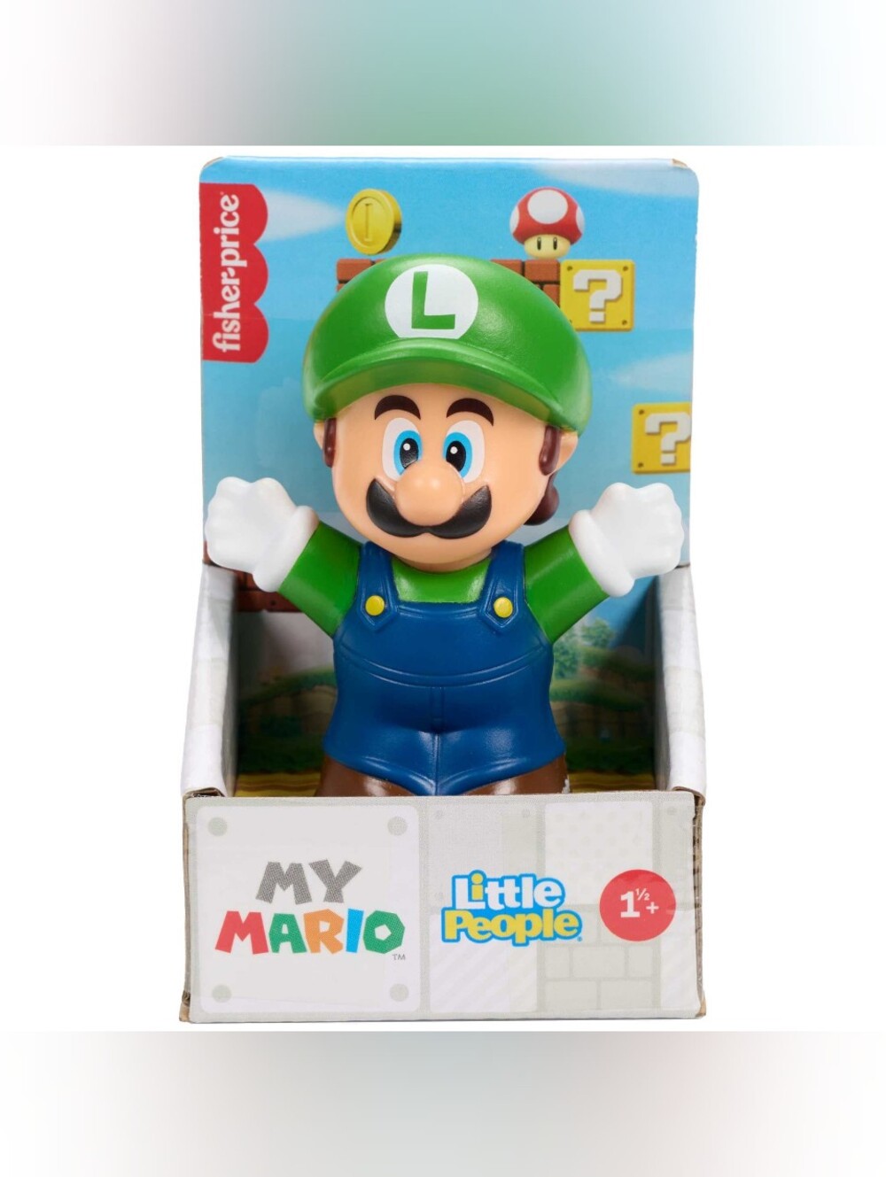 RARE Fisher-Price Little People Luigi Figure NEW Nintendo Super Mario